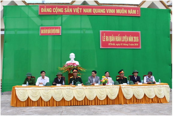 Huyện M’Drắk tổ chức Lễ ra quân huấn luyện năm 2016